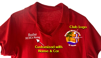 Suncoast Mustang Club member shirts